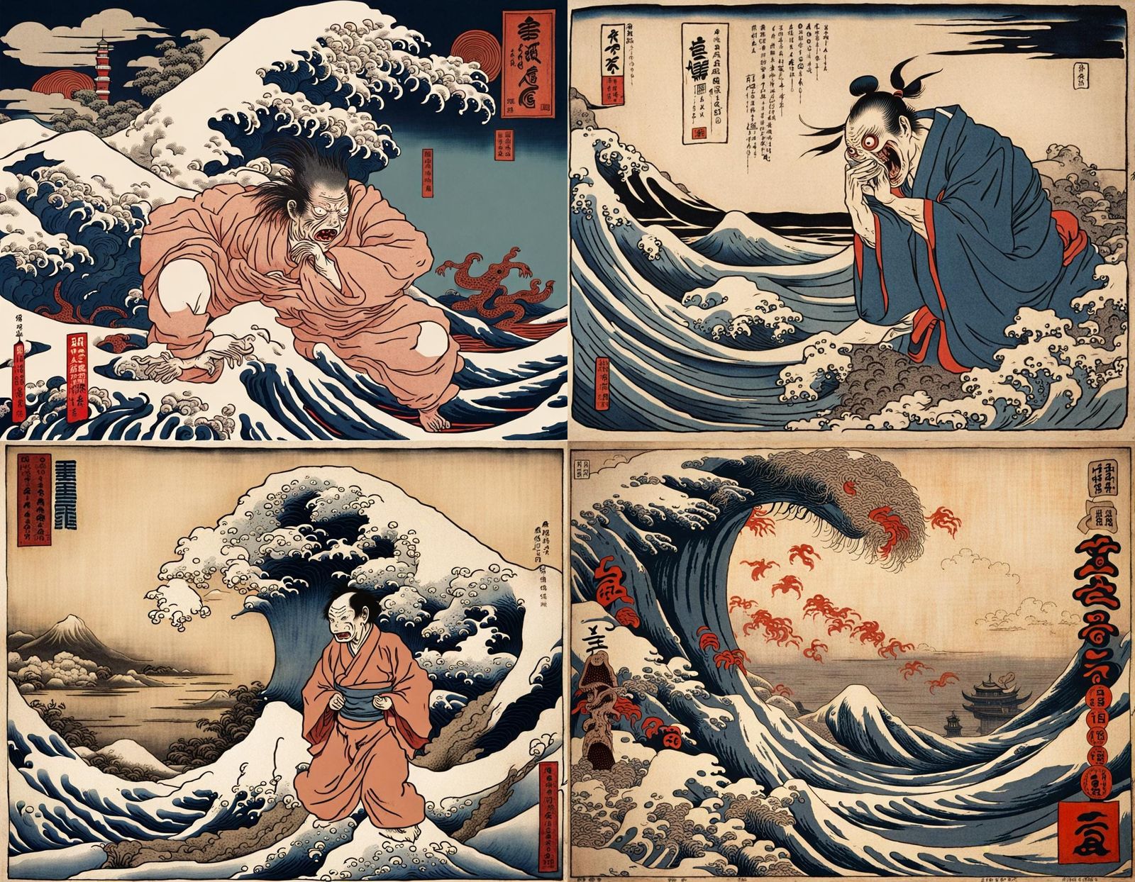 Horrific Homunculus in Hokusai Style, Hong Kong