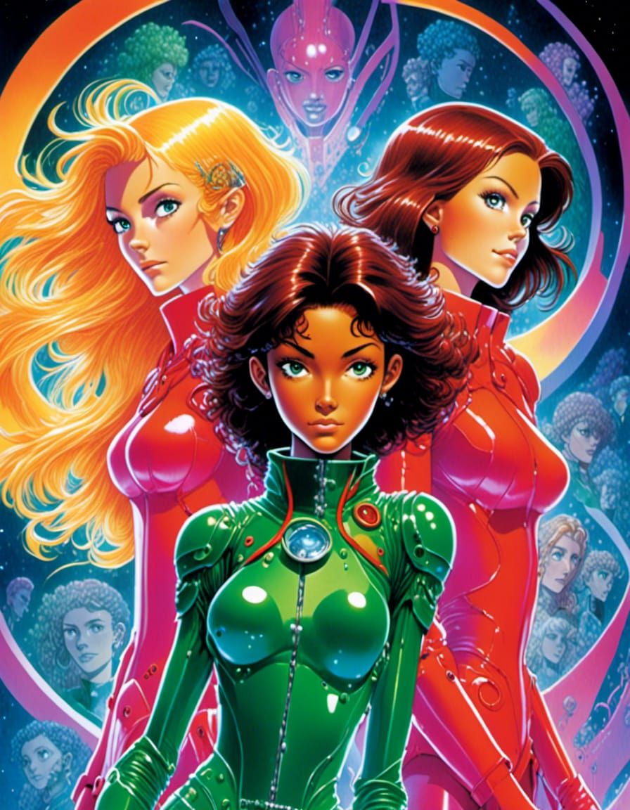 Totally Spies Movie Poster in Anime Style