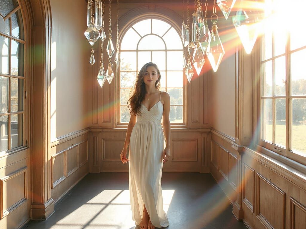 Woman in Rainbow Light, Digital Art