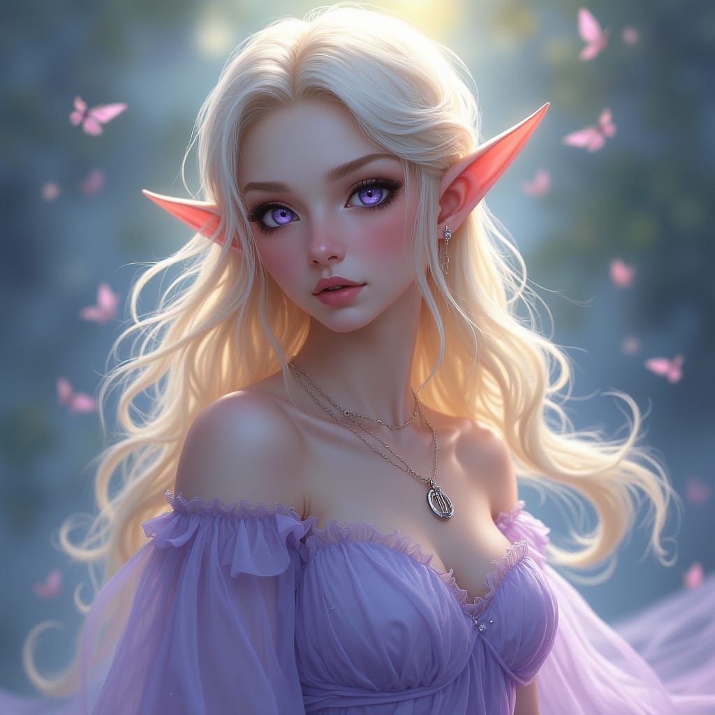 Ethereal Eladrin Elf Captured in Dreamlike Beauty