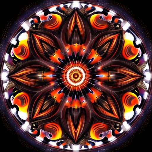 Abstract Surrealist Jewelry Fractal in Expressionist Style