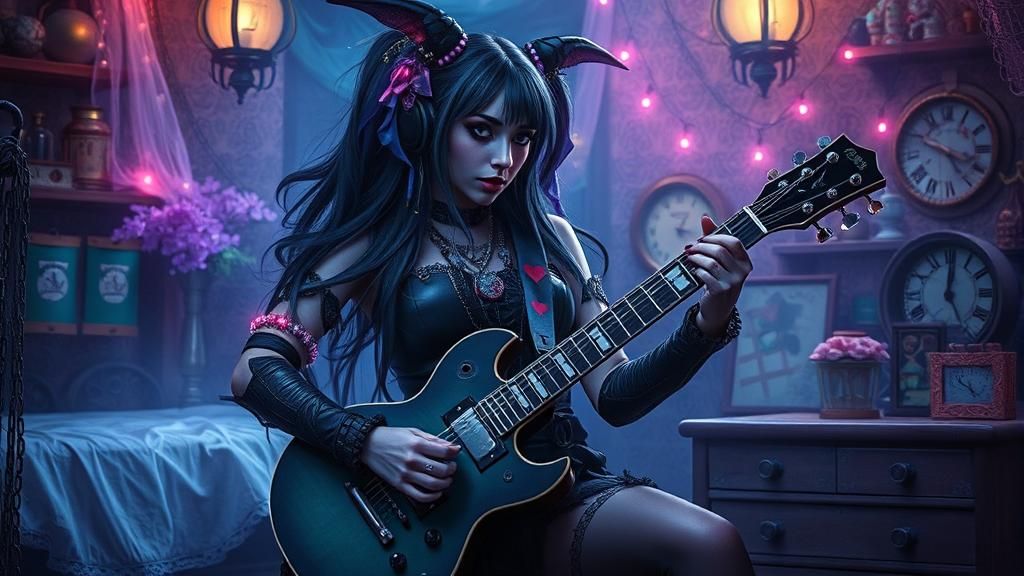 Cyberpunk Rocker in Mystical Steampunk Nursery