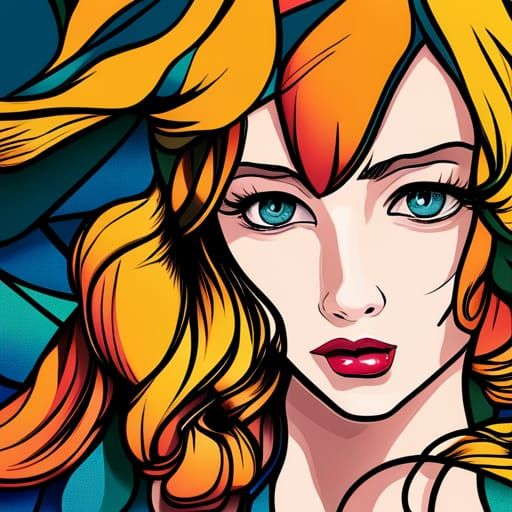 Disco Pop Manga Woman in Contemporary Art