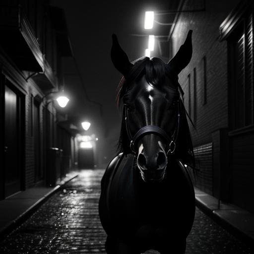 Mr. Ed in Moody Film Noir Style
