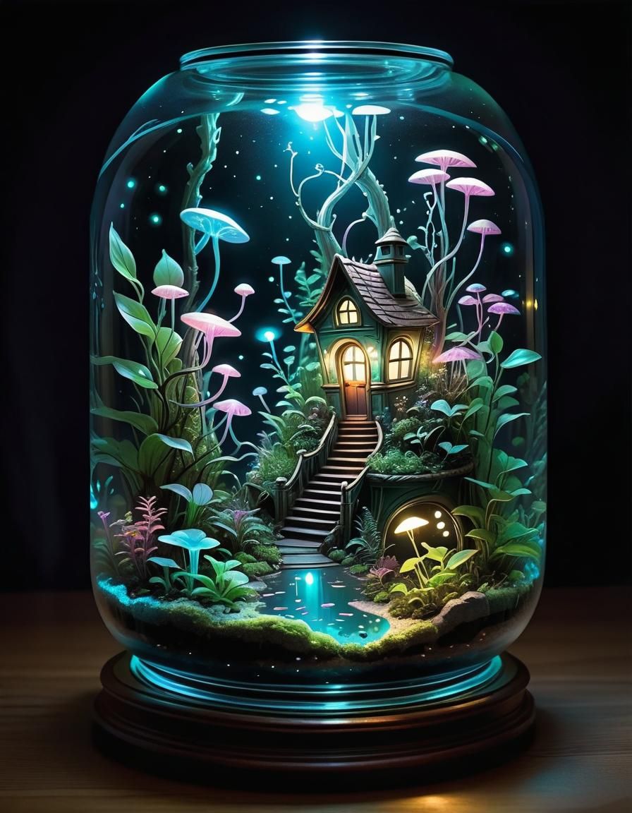 Bioluminescent Terrarium: A Magical Fairy Forest