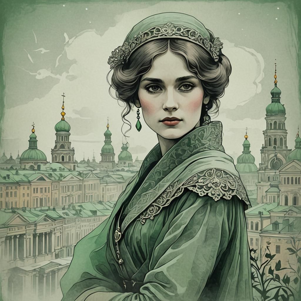 Illustration of the roman  Anna Karenina of the writer Tolst...