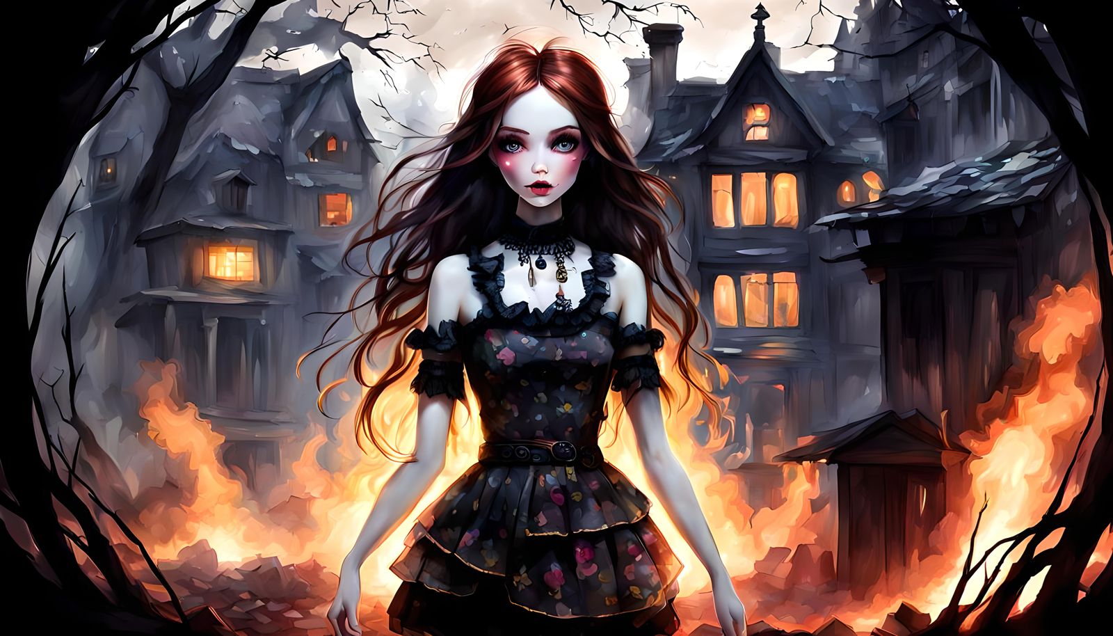 AI Generated Image of a Doll Girl