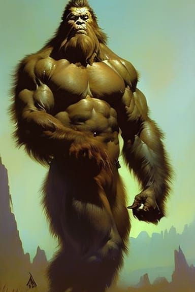 Sasquatch Bigfoot: A Fantasy Art Depiction