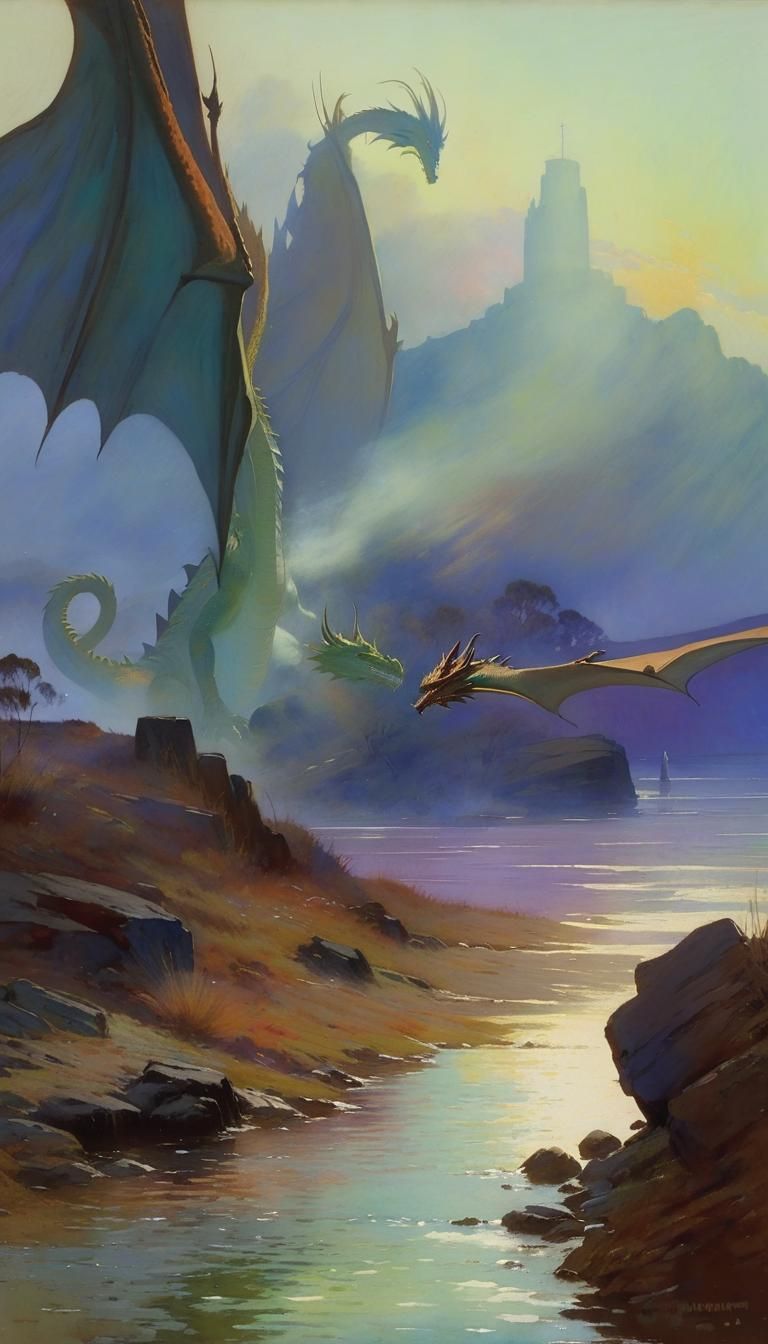 Dragon Genesis: Watercolour Painting in Pastel Colors