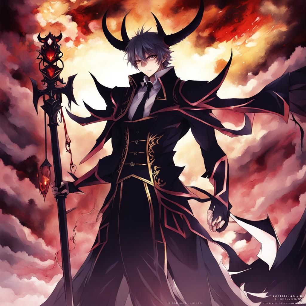 Anime Style Demon Lord Illustration