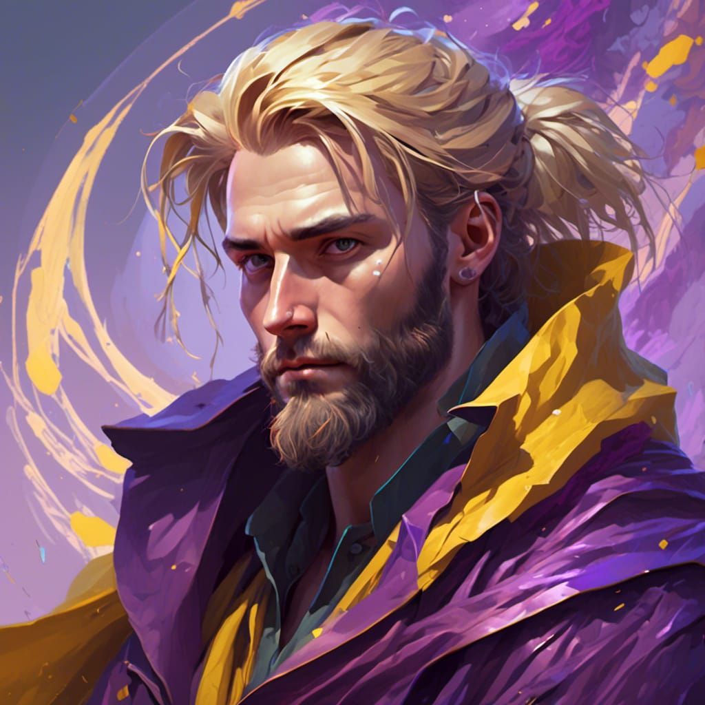 Man in Magical Cloak, Hyperdetailed Concept Art