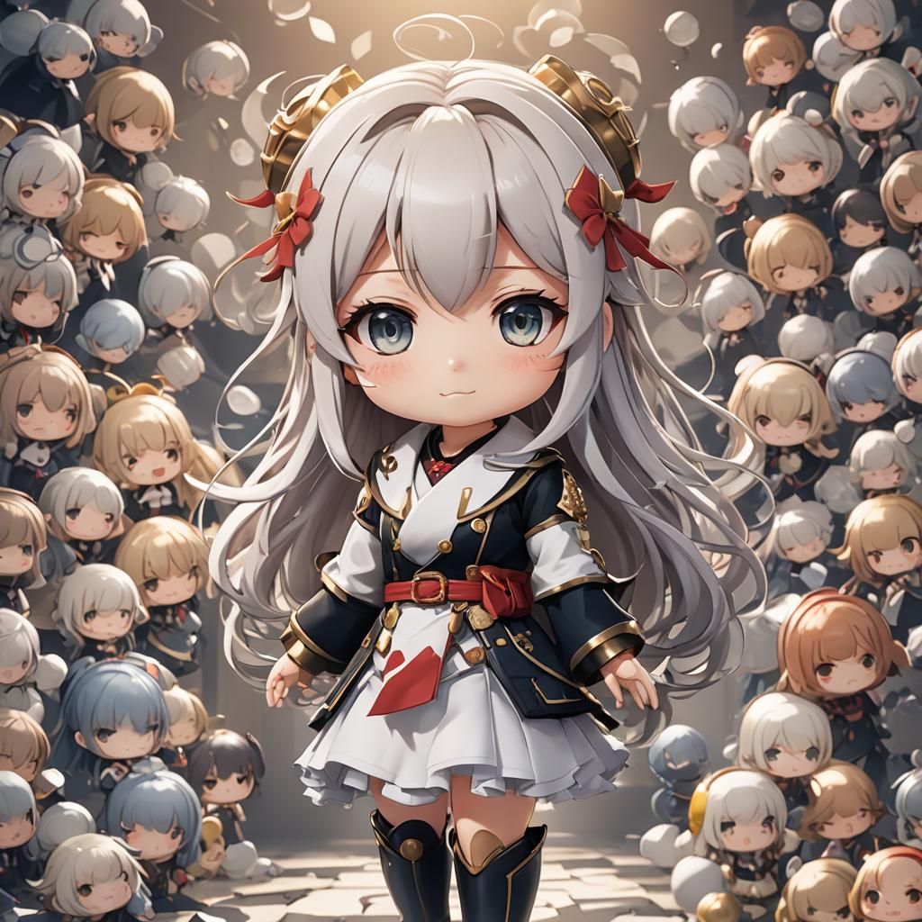 Curvy Chibi Girl in Manga Scan Style