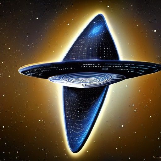 NCC-1701 Enterprise Starship in Astral Hologram