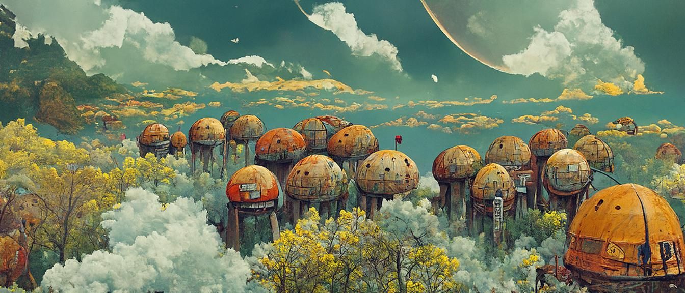Alien City on Strange World: Graphic Novel Illustration