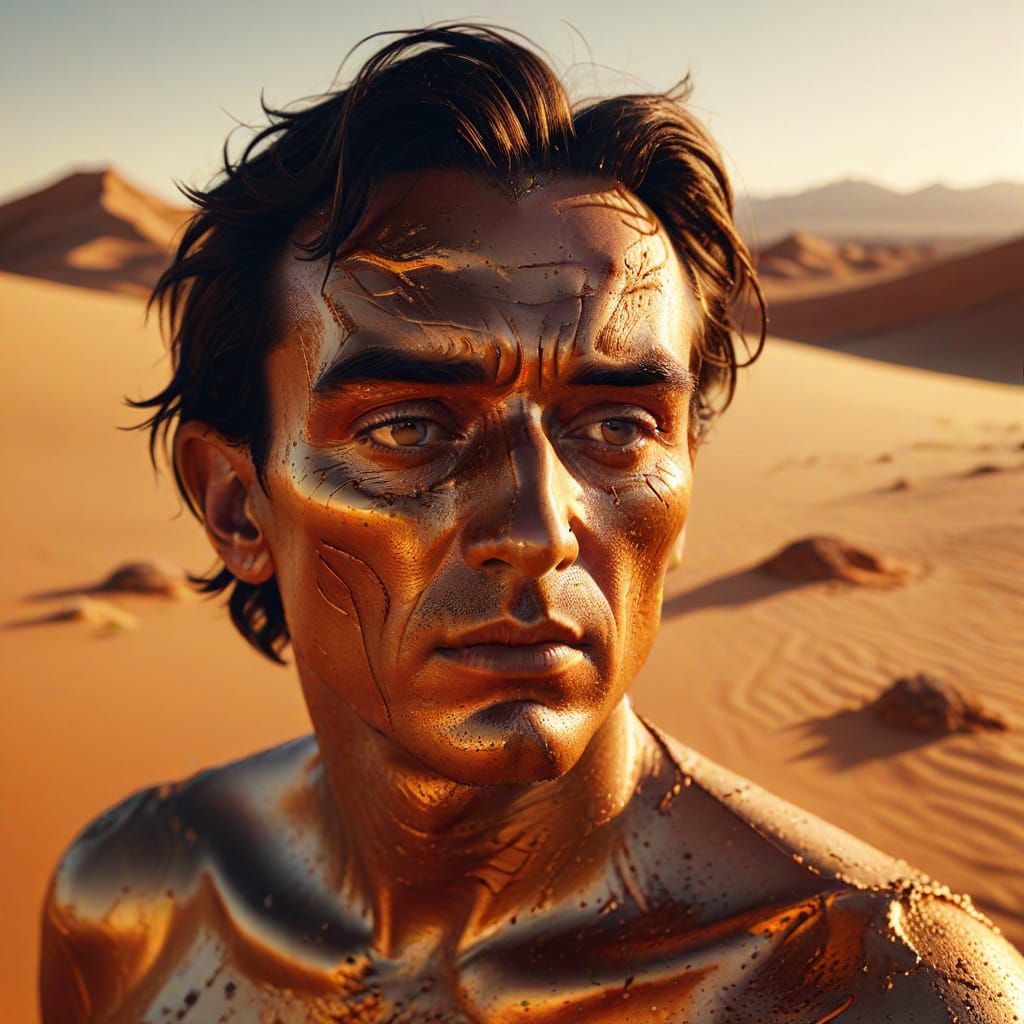 Surreal Desert Mirage in Salvador Dali Style