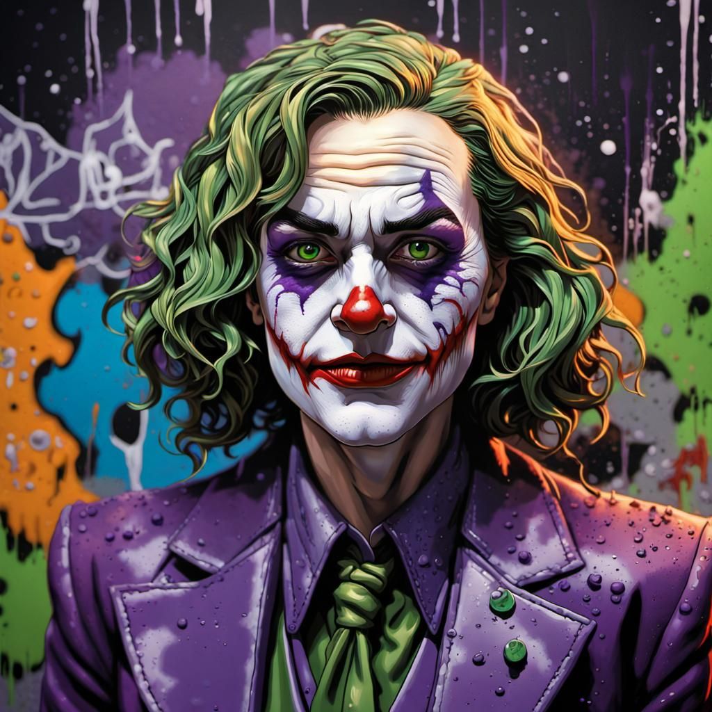 Martha Wayne as Joker: Graffiti Art Masterpiece