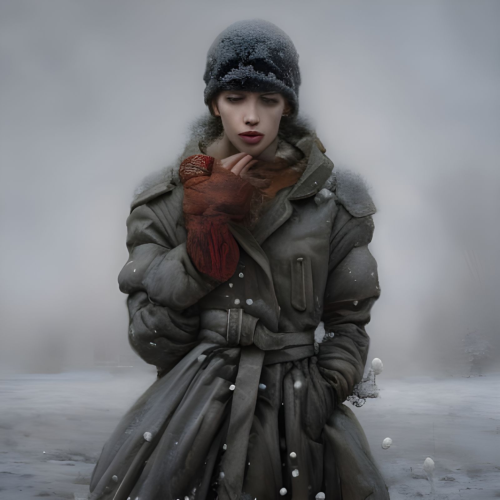 Ornate Winter Ice Queen in Photorealistic Style