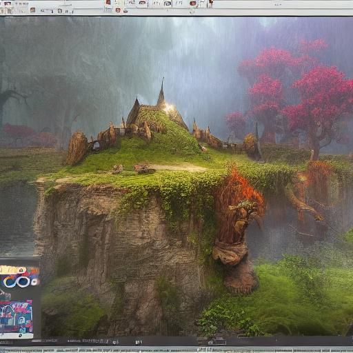 Shrek Goblin on Mushroom in Misty Swamp