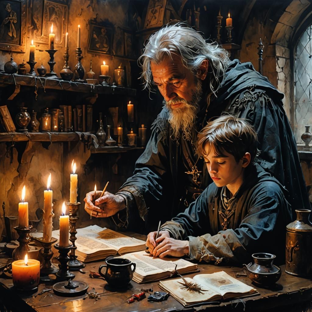 Medieval Sorcerer's Lair: A Magical Lesson