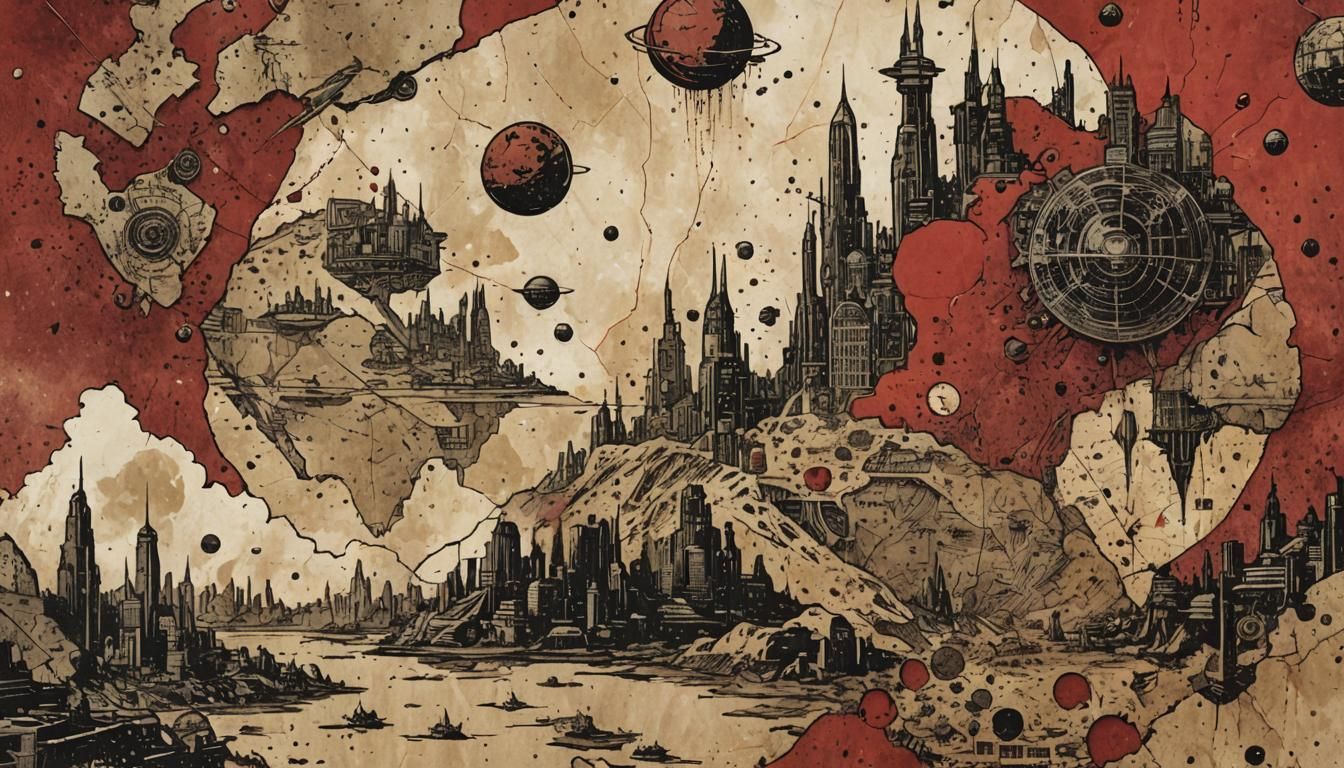 Retrofuturistic Cosmic City Breaks Away from Mars in Distres...