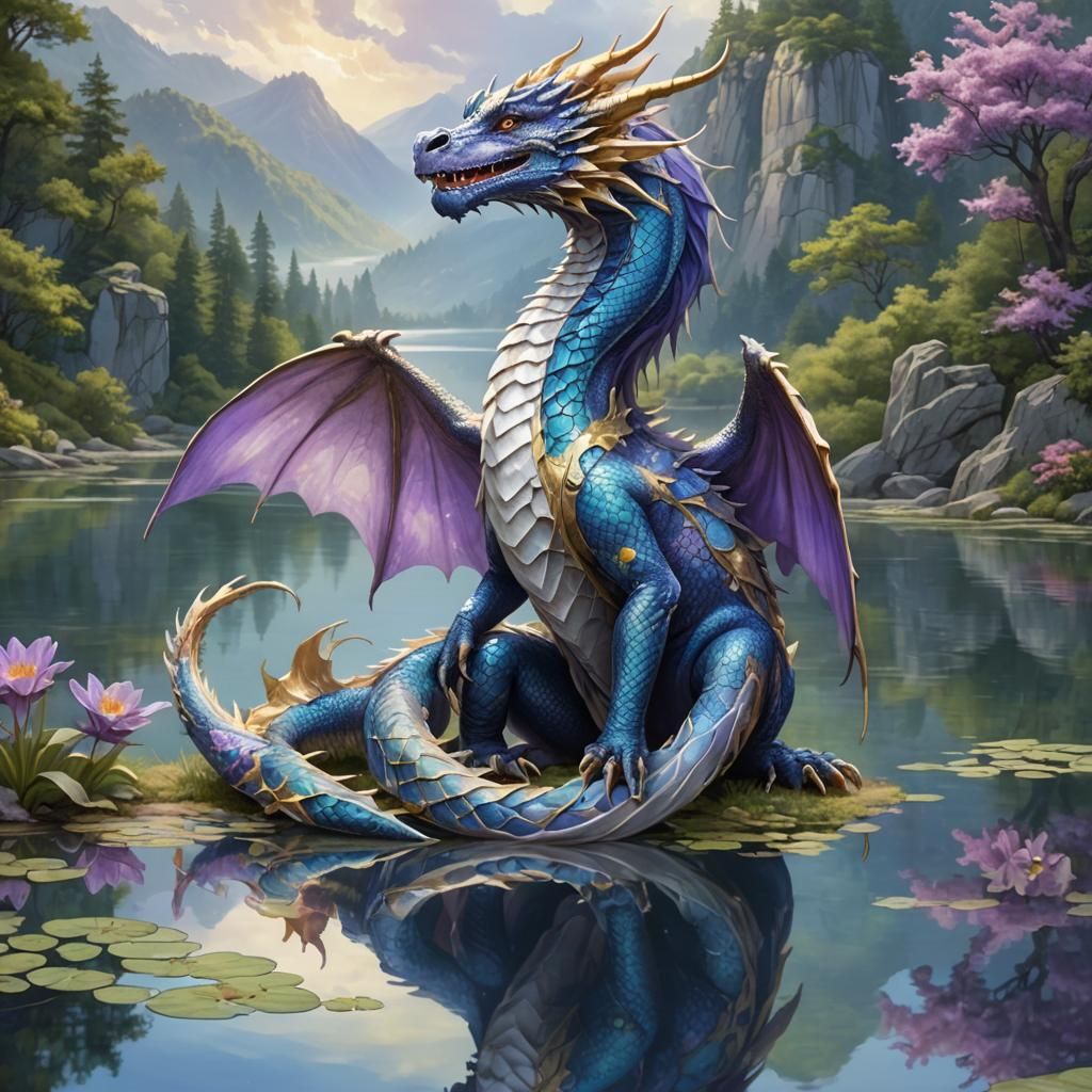 Enchanting Dragon by Serene Lake