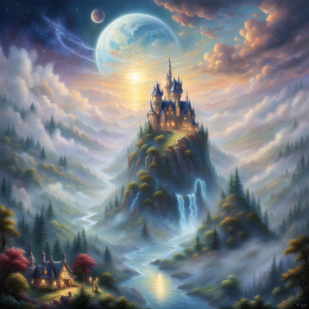 Ethereal Fairy Tale in Space: Hyperdetailed Fantasy Art