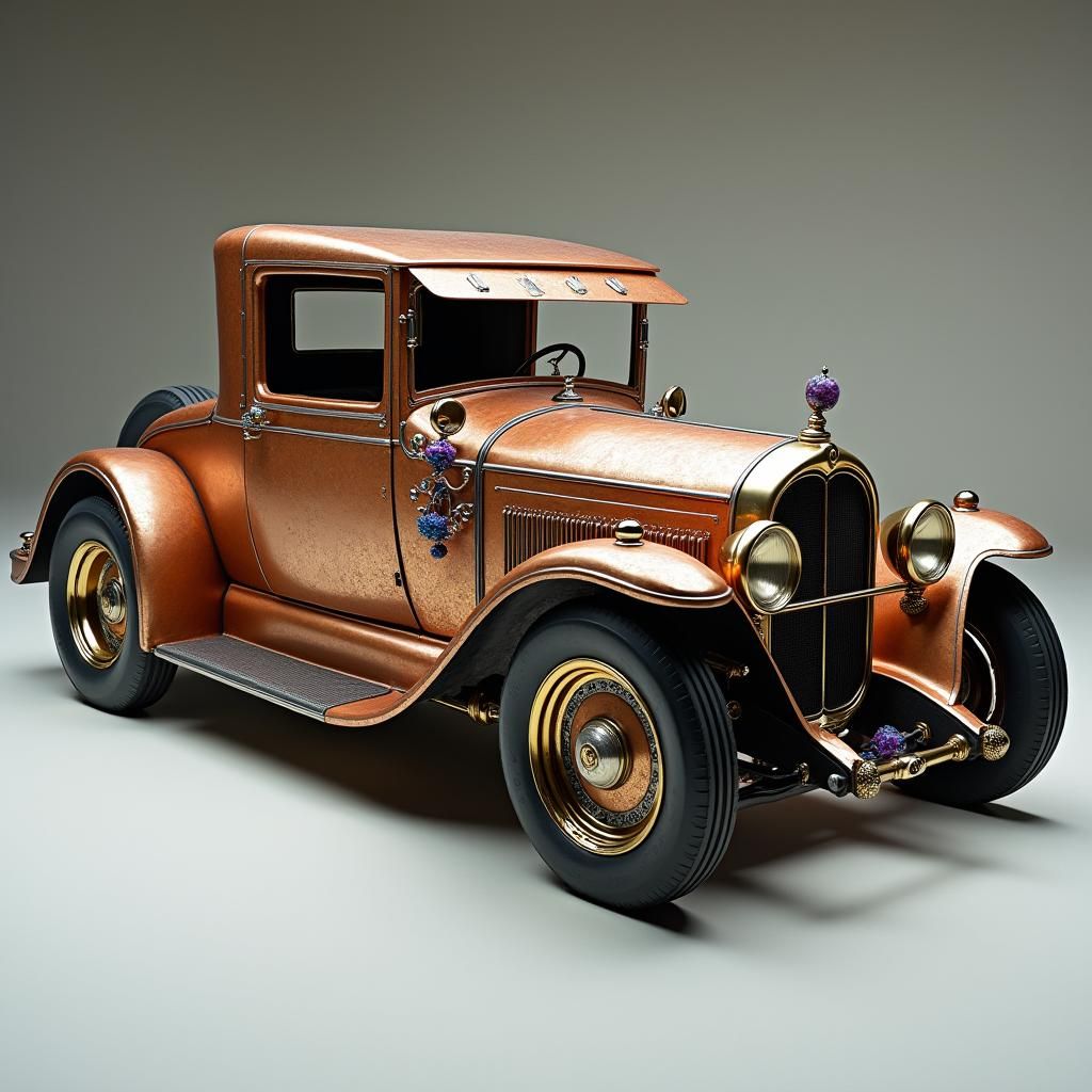 Elaborate Gemstone Automobile in Futuristic Style