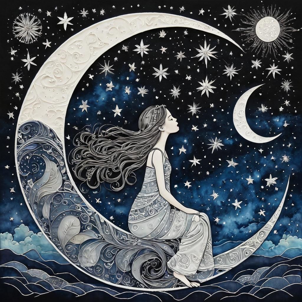 Intricate Embroidery and Tatting Textile Art