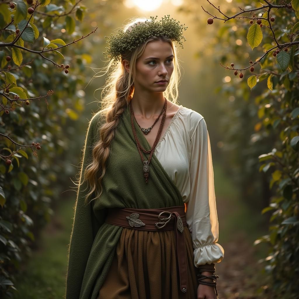 Iron Age Latvian Woman in Hazel Thicket