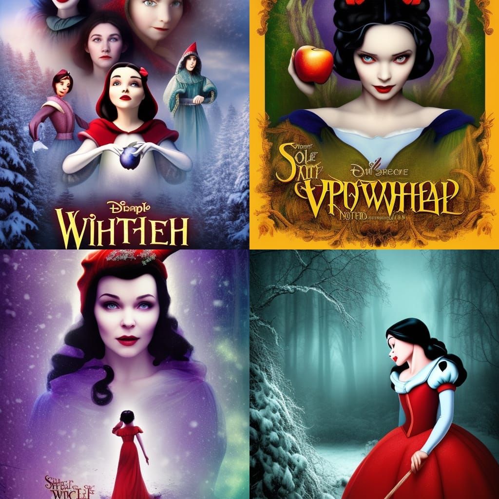 Snow White's Horror: Apple Thrown in Dramatic Lighting