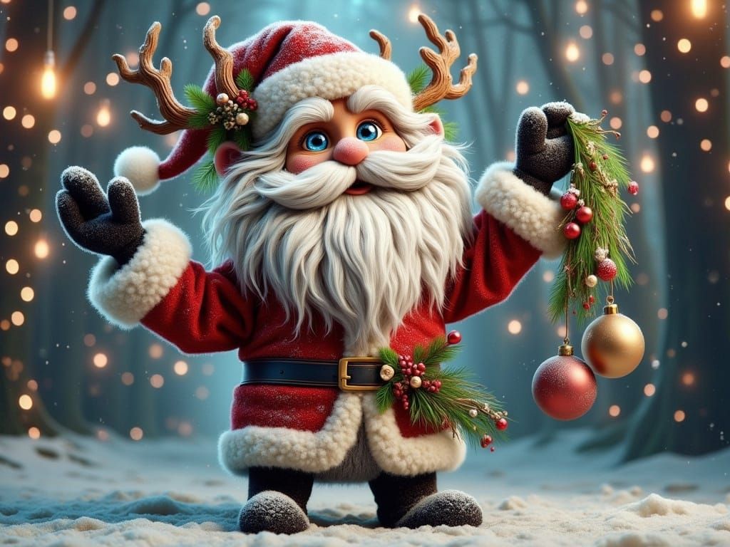 Santa Claus Tree Ent in Costume