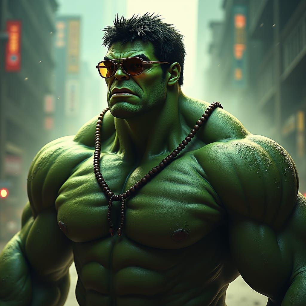 Hulk on Vacation: Digital Comic Book Art