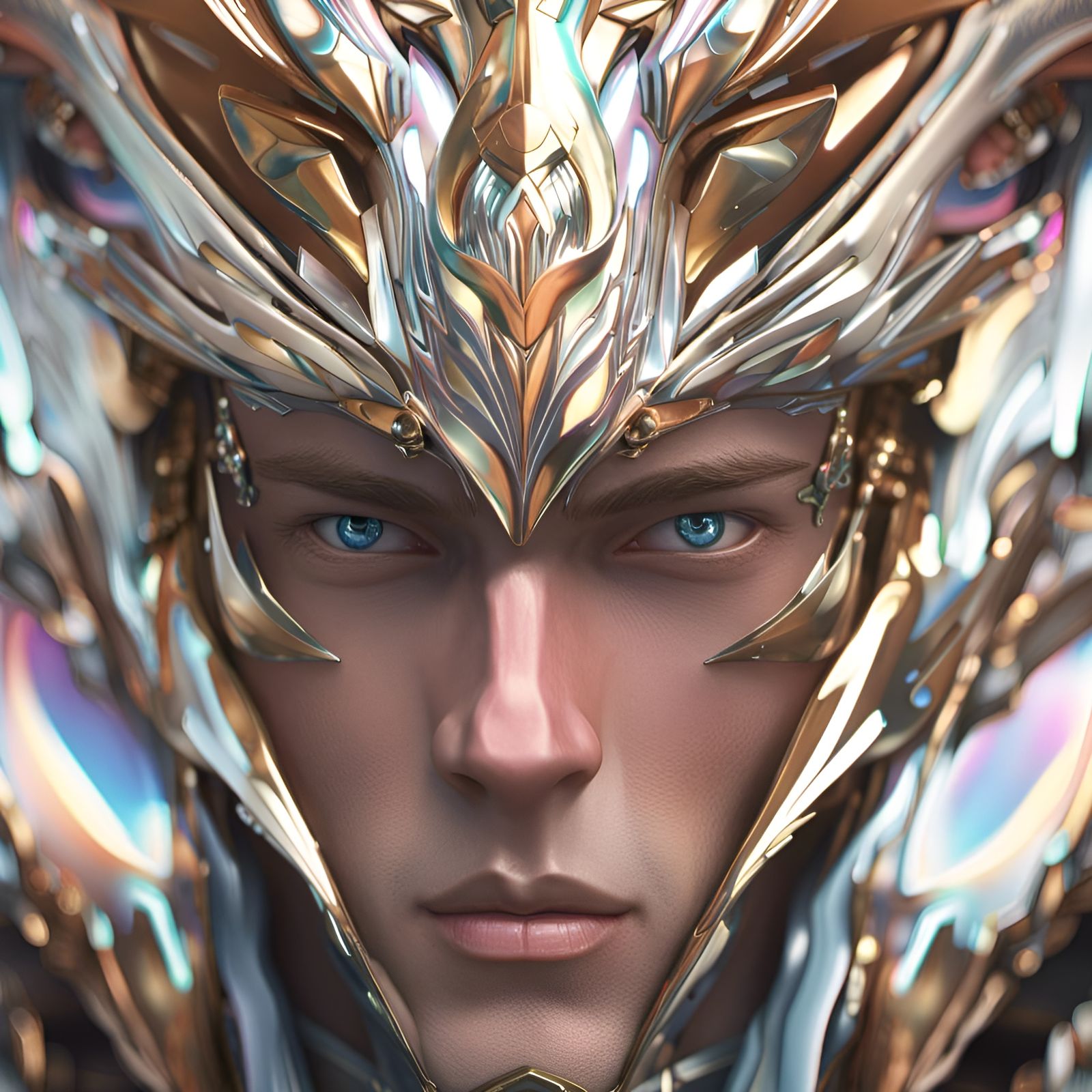 Psychedelic Pegasus Anime Hero in Cinematic CGI