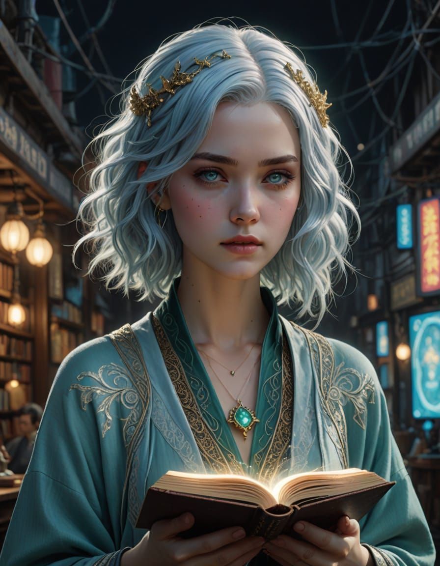 Ethereal Woman of Wonder in Enchanted Realism