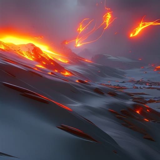 Dramatic Thunderstorm with Lightning, Digital Art