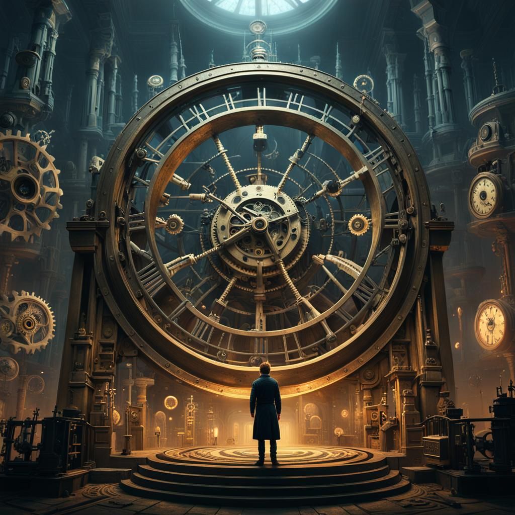 Time Traveler in Mystical Clockwork Machine