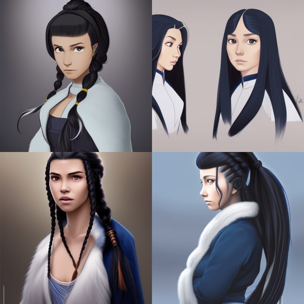 Katara Portrait in Art Nouveau Style