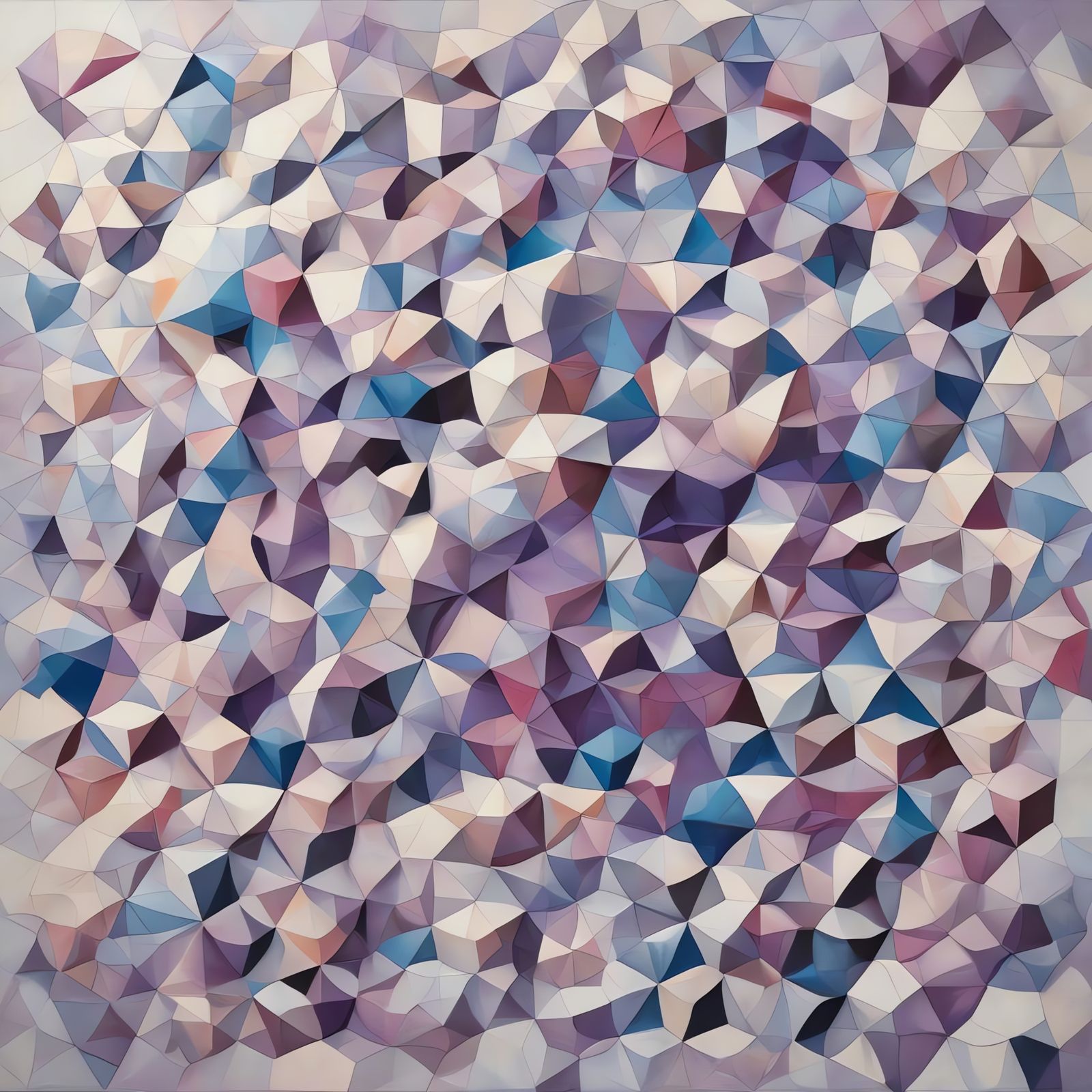 Abstract Geometric Painting with Interlocking Polyhedra