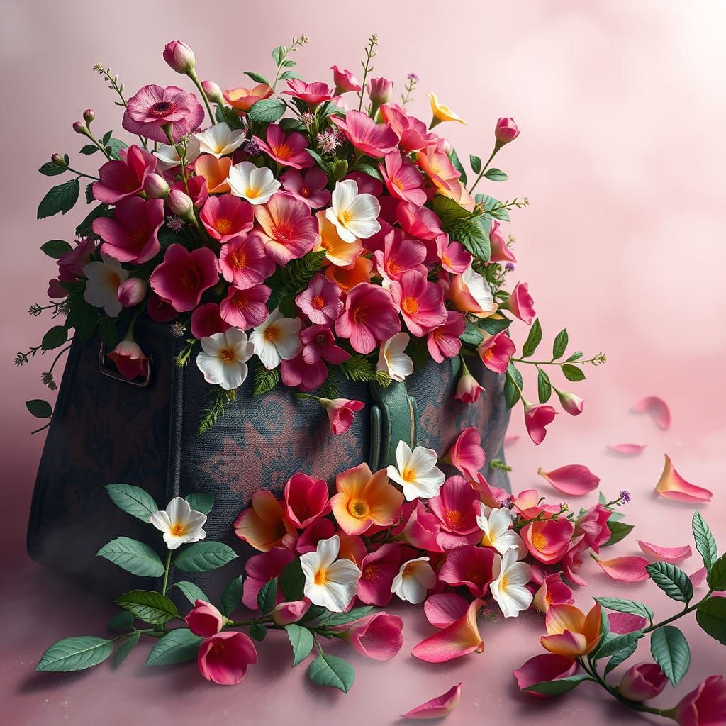 Exquisite High-Fantasy Purse Overflows with Lush Florals