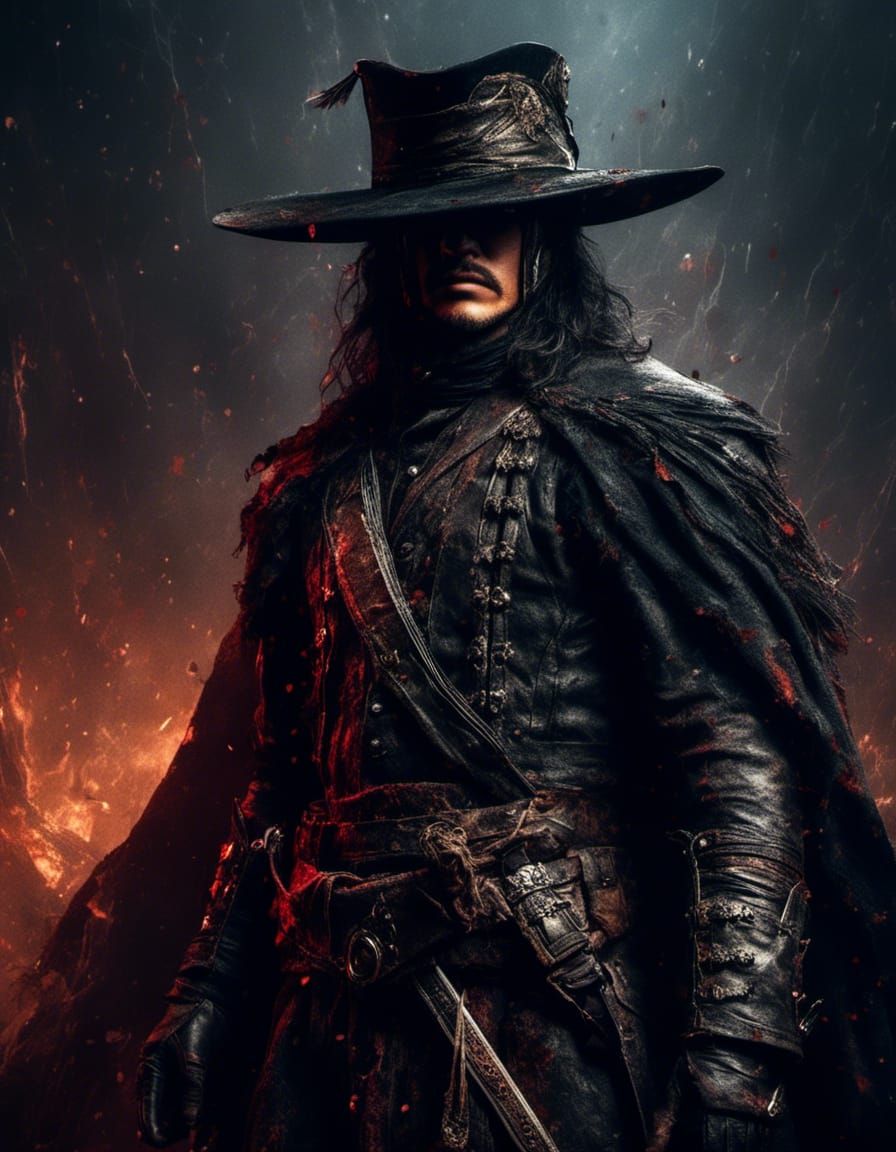 Zorro in Dark Fantasy Style