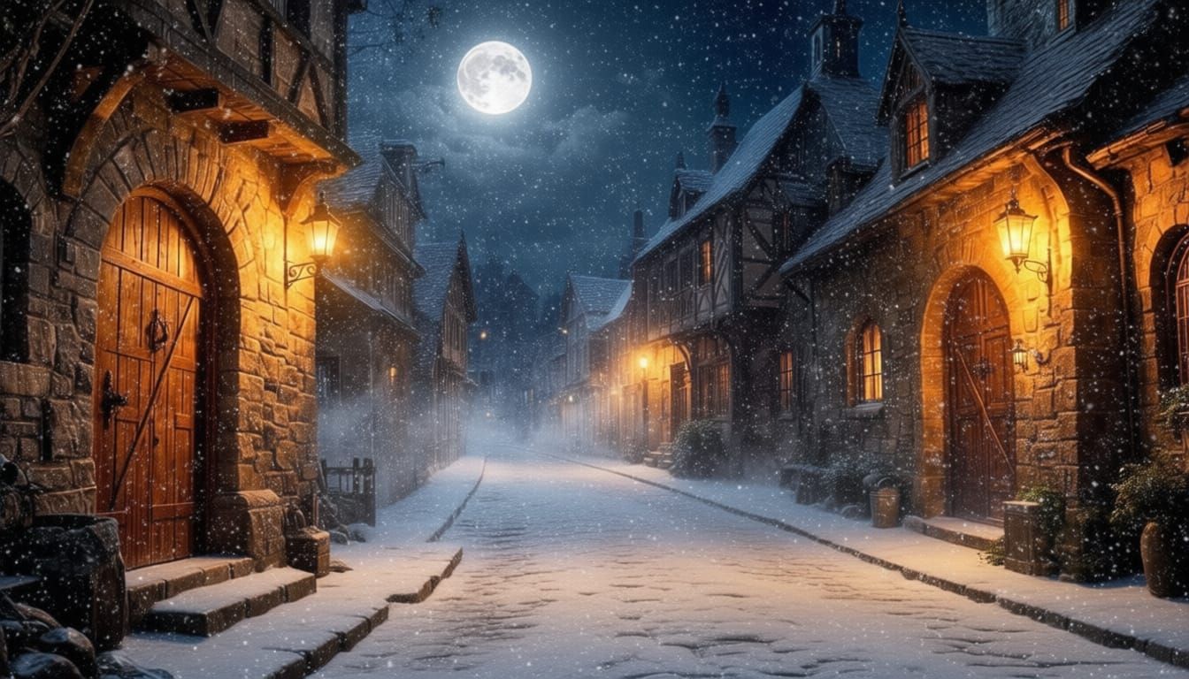 Winter Snowfall Landscape