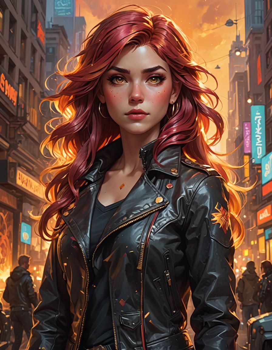 Sunset Shimmer Portrait in Hyperdetailed Digital Art