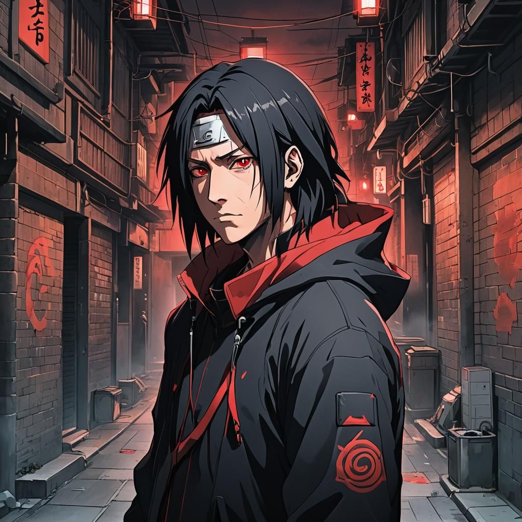 Itachi Uchiha in Studio Trigger Anime Style