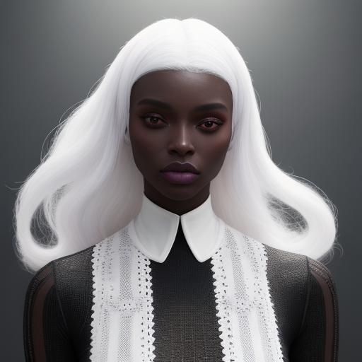 Serene Futuristic Portrait in Hyperreality Style