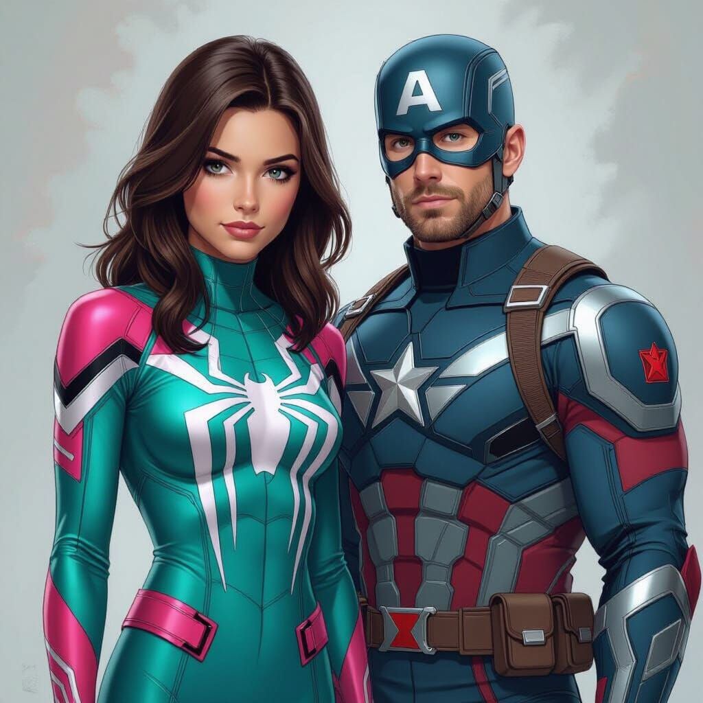 Ghost Spider and Bucky Barnes in Granov Style