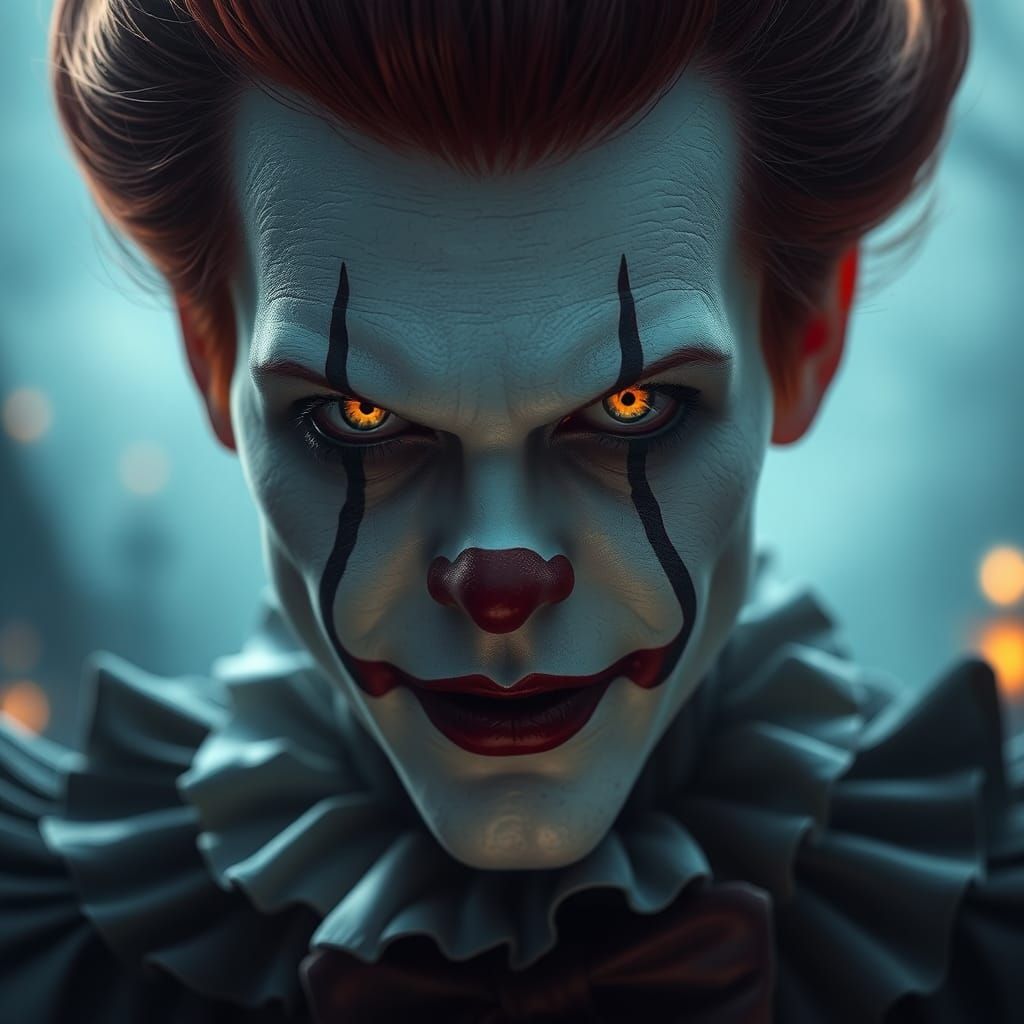 Ethereal Pennywise Close-up in Fantasy Style