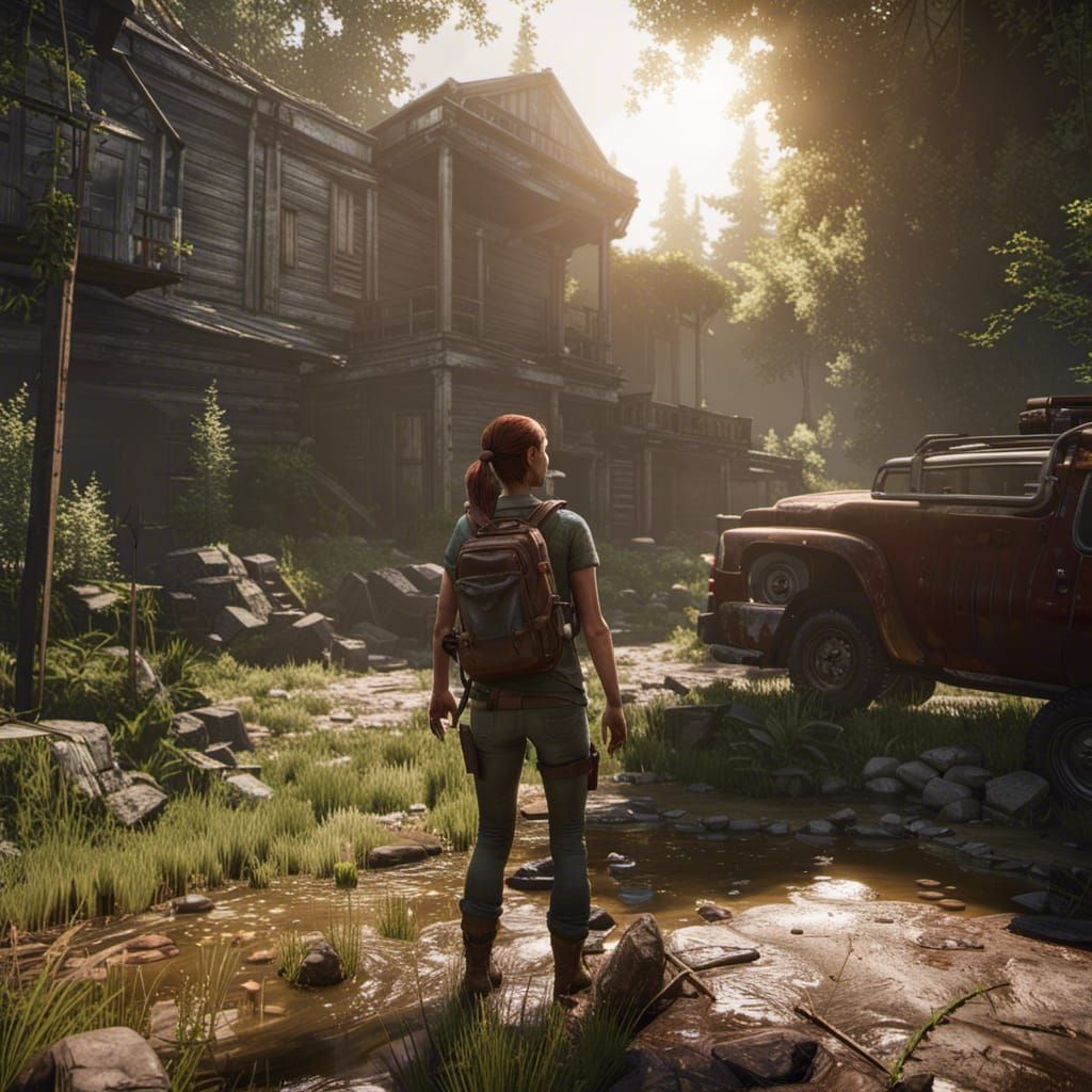 Ellie from The Last of Us in 3D Game Style