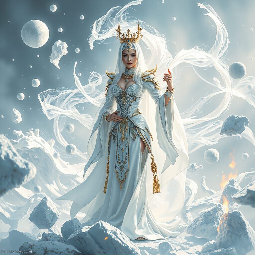 Hyper-Detailed Queen in Beautiful Chaos