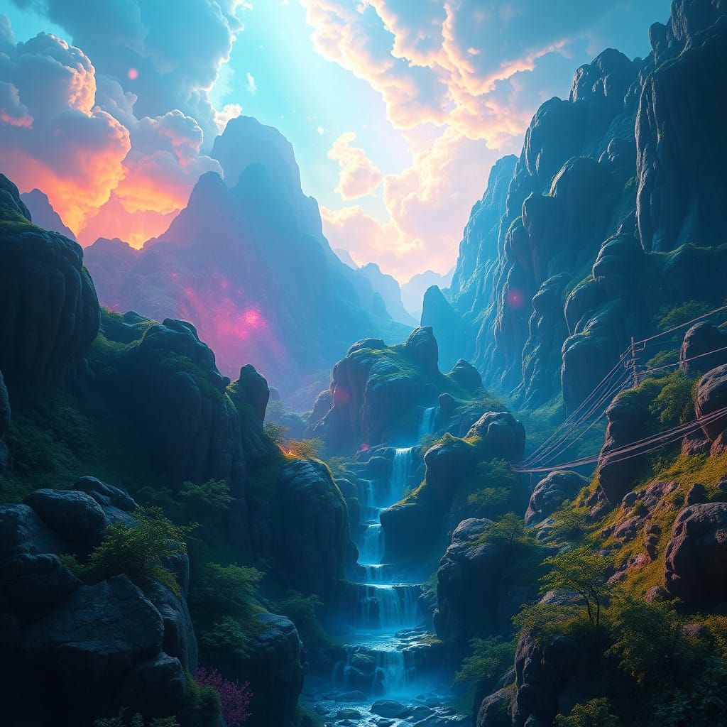 Ethereal Fantasy Realm in Vibrant 8K Matte Painting
