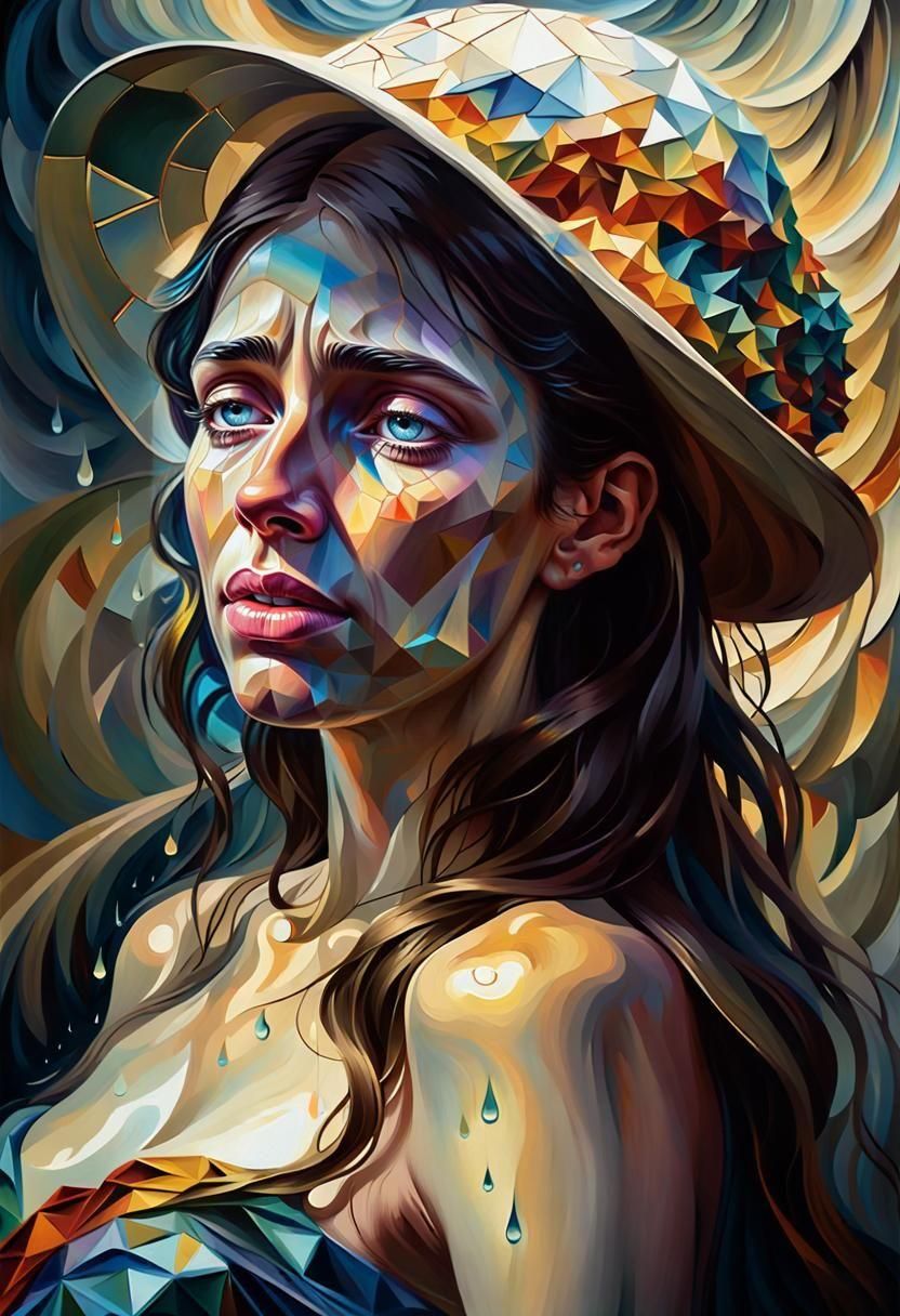 Heaven Personified: A Post-Impressionist Oil Painting